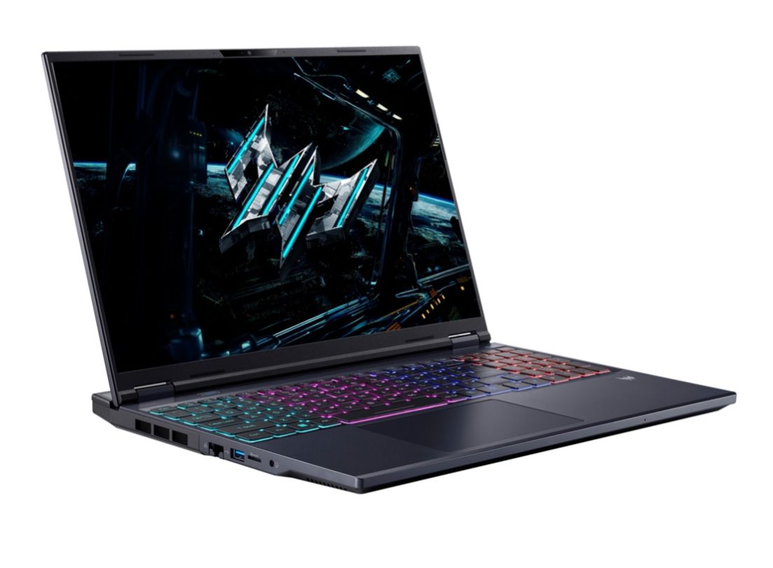 Laptop Acer Predator Helios Neo 16 AI PHN16-I71-77RG, 16 inch 2560 x 1600, Intel Core Ultra 7 270HX (20 C / 20 T, 1.8 GHz - 5.30 GHz, 30 MB Intel® Smart Cache cache, 55 W), 16 GB DDR5, 1 TB SSD, nVidia GeForce RTX 5060, Fara sistem de operare, Tastatura N/A, Abyssal Black