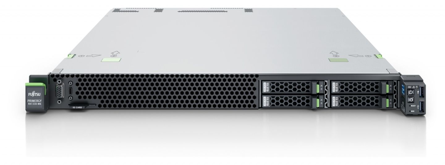 Server Fujitsu Primergy RX1330 M6, Rack 1U, Intel Xeon E-2434 (4 C / 8 T, 3.40 GHz - 4.50 GHz, 12 MB cache, 65 W), 16 GB DDR5 ECC, Fara, 4 x LFF, Fara, 500 W