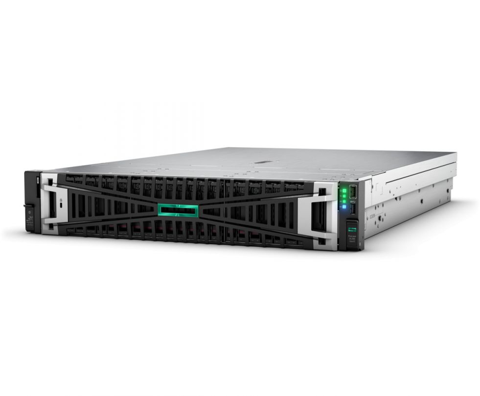 Server HPE ProLiant DL385 Gen11, Rack 2U, AMD EPYC 9124 (16 C / 32 T, 3.00 GHz - 3.70 GHz, 80 MB cache, 200 W), 64 GB DDR5 ECC, 2 x 480 GB SSD, 8 x SFF, HPE MR408i-o Gen11, 2 x 1000 W