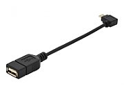 ASSMANN USB 2.0 adpter cable OTG type micro B - A M/F 0.15m USB 2.0 conform right angle bl