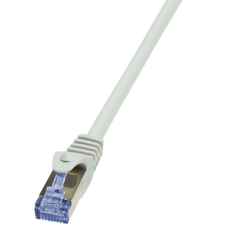 PATCH CORD S/FTP LOGILINK Cat6a, LSZH, cupru, 0.5 m, gri, AWG26, dublu ecranat  CQ3022S  (include TV 0.06 lei)