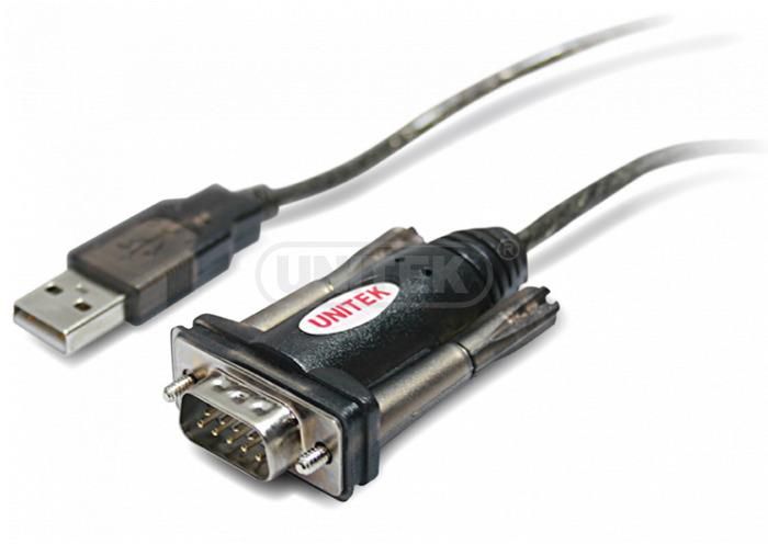 UNITEK Y-105A serial cable Black 1.5 m USB Type-A DB-9