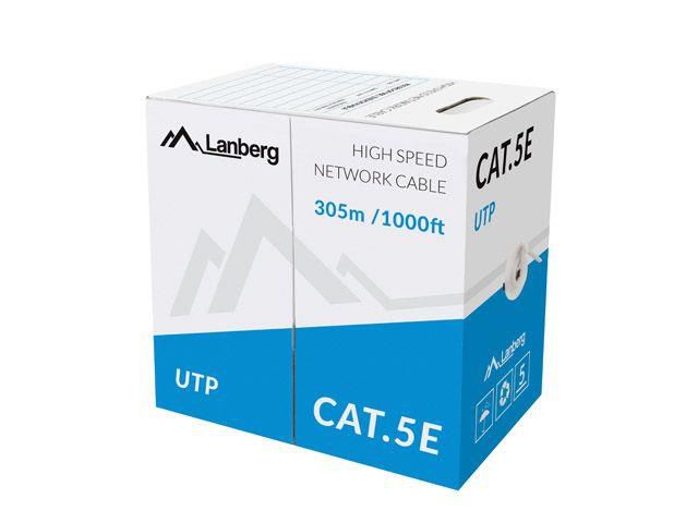 Cablu retea Lanberg  , 305 m, gri, cat5e