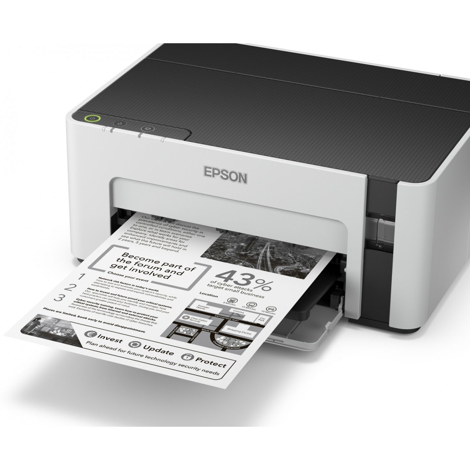 Imprimanta inkjet ciss monocrom Epson M1100, A4, USB 2.0, 32 ppm