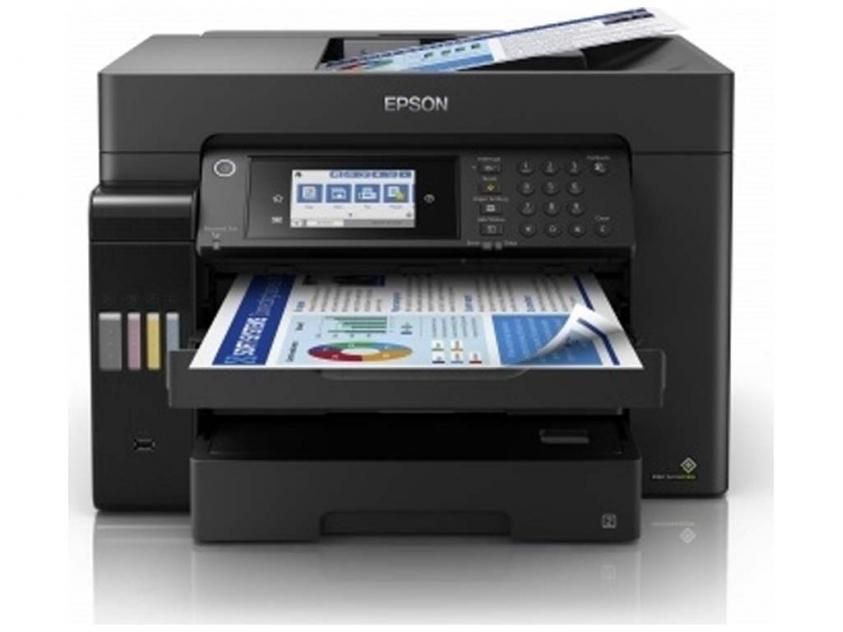 Imprimanta multifunctionala inkjet color Epson L15150, A3, duplex, ADF, USB 2.0, Wi-Fi, 25 ppm negru, 12 ppm color