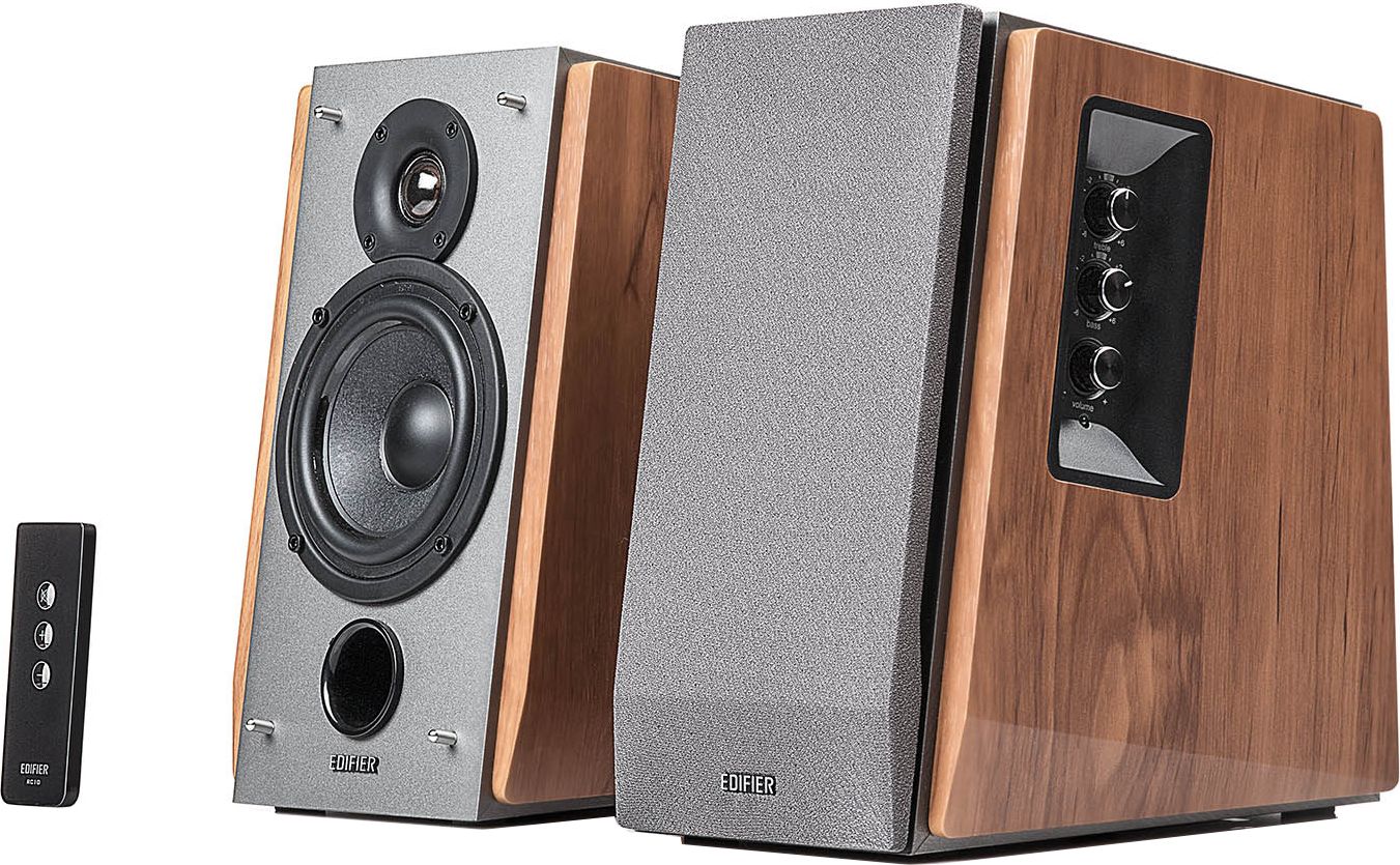 BOXE EDIFIER 2.0, RMS:  66W (2 x 15W, 2 x 18W), bluetooth telecomanda wireless, volum, bass, treble,  dual RCA, black,  R1700BT   (include TV 8 lei)