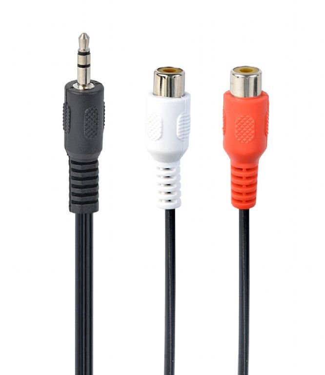 CABLU audio GEMBIRD Splitter stereo (1 x 3.5 mm jack T la 2 x 3.5 mm jack M), 10cm, alb  CCA-415W  (include TV 0.06 lei)