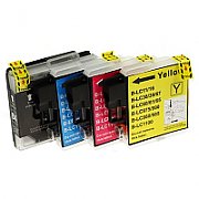 Cartus cerneala Brother LC980VALBP ,Black/tri-color ,1 x 300 pagini, 3 x 260 pagini ,Original (LC980VALBP)