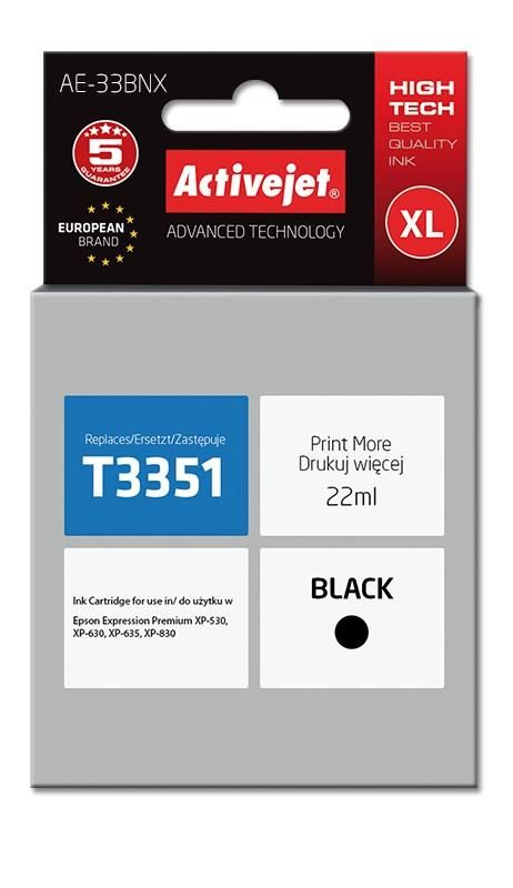 Cartus cerneala Activejet AE-33BNX ,Negru ,22 ml (compatibil cu Epson AE-33BNX)
