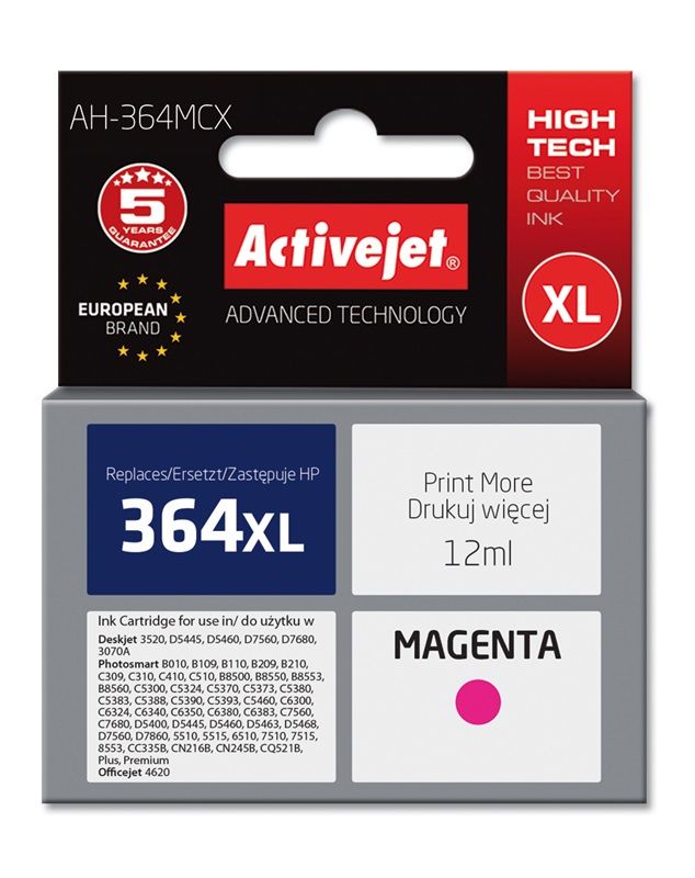 Cartus cerneala Activejet AH-364MCX ,Magenta ,12 ml (compatibil cu HP AH-364MCX)