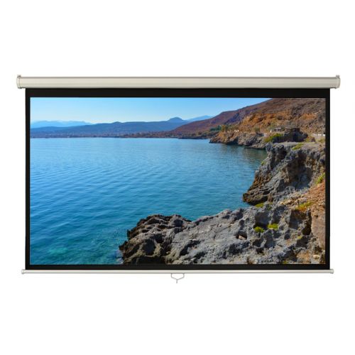 Ecran proiectie manual, perete/tavan, 220 x 123 cm, Blackmount, Format 16:9