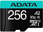 Card de Memorie MicroSD ADATA 256GB, Adaptor SD, Class 10