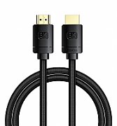 CABLU video Baseus High Definition, HDMI (T) la HDMI (T), versiunea 2.1, rezolutie maxima 8K UHD (7680 x 4320) la 60 Hz, conectori auriti, 3m, negru  CAKGQ-L01  (include TV 0.15 lei)