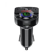 MODULATOR AUTO FM SPACER, Bluetooth 5.0. 1xUSB QC3.0 + Type-C &ampamp 1xUSB max. 5V/3.1A, earphone 30mAh, 12V-24V, max. 10-15m, mic max. 0-2m, format MP3/WMA, 206 canale 87.5-108Mhz, USB disk, microSD, white,  SPFM-HS1-QC   (include TV 0.15 lei)