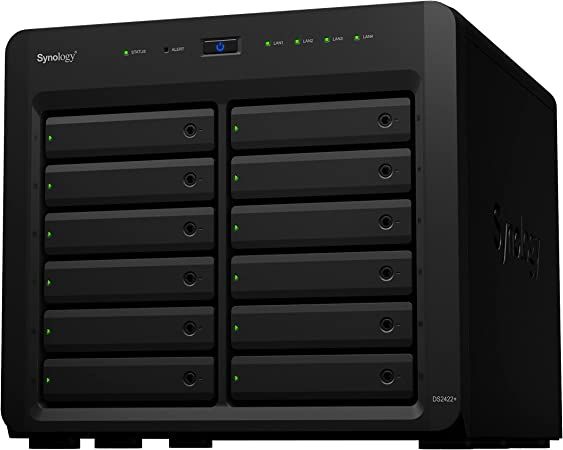 SYNOLOGY DS2422+ DiskStation AMD Ryzen Embedded V1500B compact 12-Bay desktop NAS QUAD CORE 4GB RAM