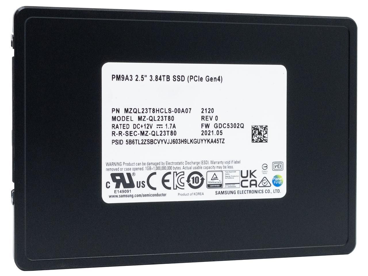 SSD server Samsung PM9A3 960 GB, 2.5 inch, PCIe 4.0 U.3, V-NAND TLC, 1.0 DWPD