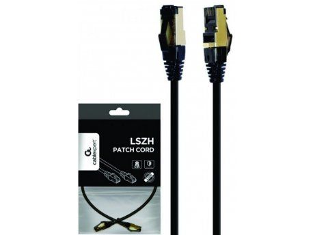 GEMBIRD PP8-LSZHCU-BK-15M S/FTP Cat. 8 LSZH patch cord black 15m
