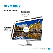 Monitor 27 inch HP 2H4B5E9#ABB 2560 x 1440, 75 Hz