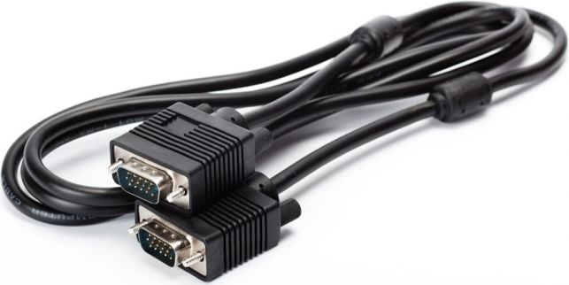 CABLU video SPACER, VGA (T) la VGA (T), 1.8m, cupru, ecranat, negru,  SPC-VGA-6  (include TV 0.8lei)