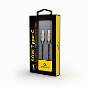 CABLU alimentare si date GEMBIRD, pt. smartphone, USB 3.0 (T) la USB 3.1 Type-C (T), 1m, negru,  CCP-USB3-AMCM-1M  (include TV 0.06 lei)
