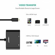 CABLU video Ugreen,  DP102  DP (T) la DP (T), rezolutie maxima 4K UHD (3840 x 2160) la 30 Hz, conectori auriti, 2m, negru  10211  (include TV 0.15 lei) - 6957303812110