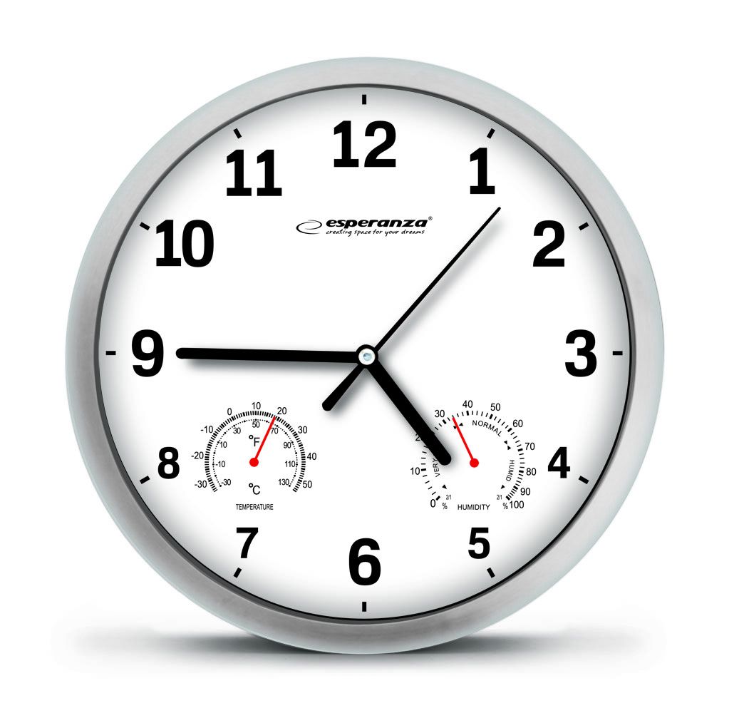 Esperanza EHC016W Mechanical wall clock Round White