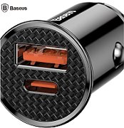 INCARCATOR AUTO Baseus Circular Plastic PPS, 1 x USB Output 4.5V/5A, 1 x USB Type-C Output 5V/3A, total output 30W, pt. bricheta auto, negru  CCALL-YS01  (include TV 0.18 lei) - 6953156286535