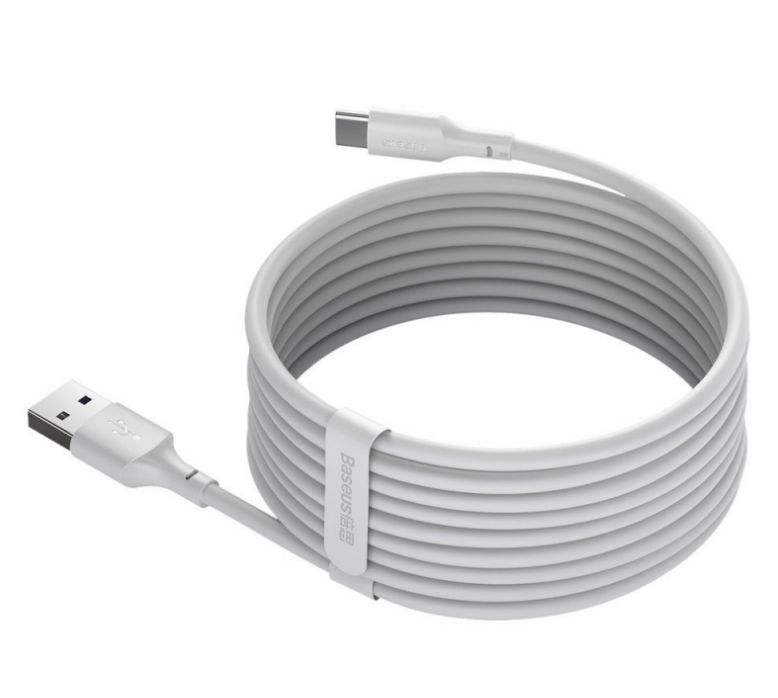 CABLU alimentare si date Baseus Simple Wisdom, Fast Charging Data Cable pt. smartphone, USB Type-C la Lighting iPhone PD 20W (2buc/set), 1.5m, alb  TZCATLZJ-02  (include timbru verde 0.25 lei)