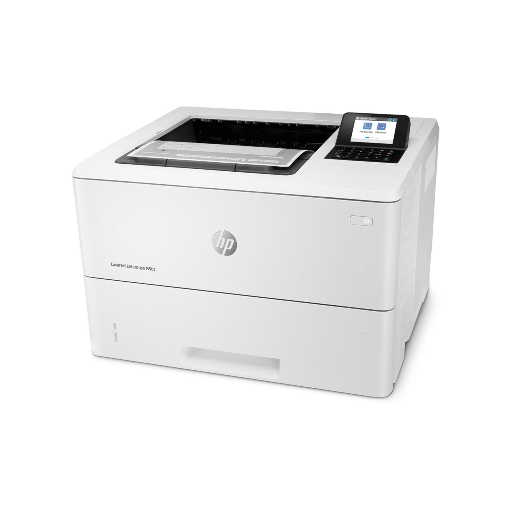 Imprimanta laser monocrom HP M507dn, A4, duplex, USB 2.0, 43 ppm