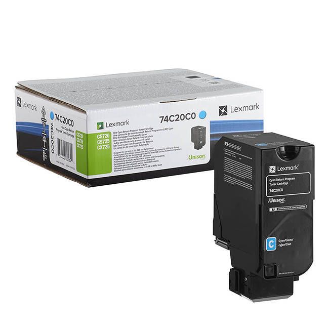 Cartus toner Lexmark 74C20C0 ,Albastru ,3000 pagini ,Original (74C20C0)