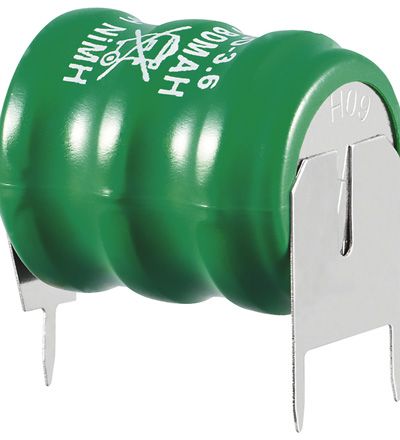 Battery Ni-MH Back-up 3.6V 60 mAh with terminals for soldering
- 18 x 15.5mm
Packaging: bulk 1 pc.