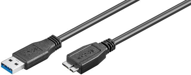 USB 3.0 cable 1.8m A male to micro B male, black, microUSB
- triple screened
Packaging: bulk 1 pc.