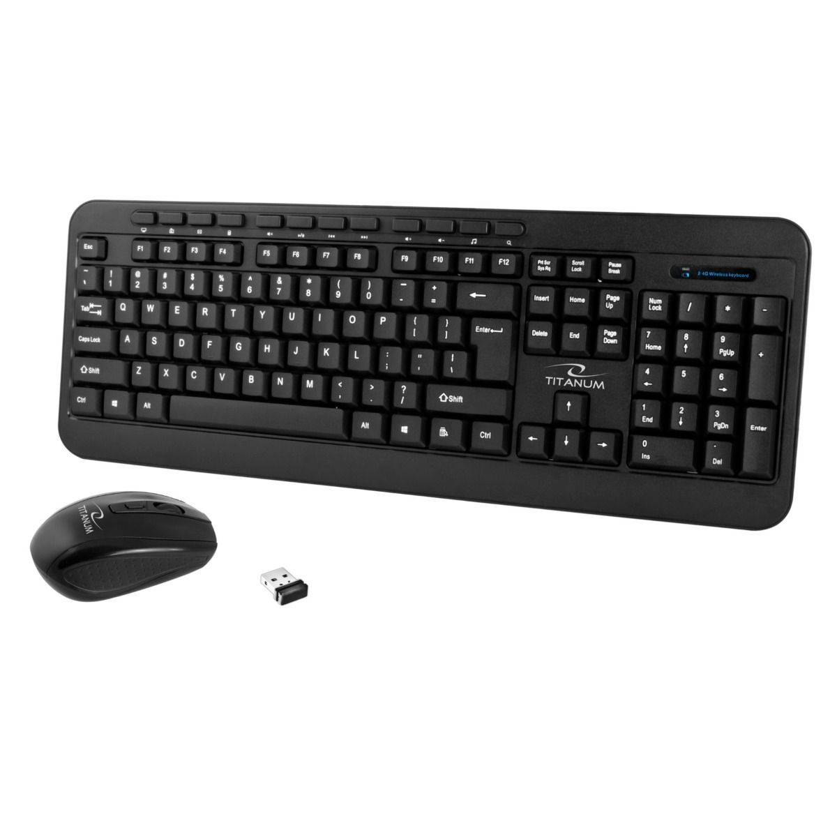 Wireless keyboard and wireless mouse on USB
Packaging: box 1 pc.