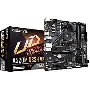 Placa de baza GIGABYTE A520M DS3H V2, socket AM4, 4x DDR4 UDIMM, 4x SATA, 1x NVMe, 10x USB-A, mATX