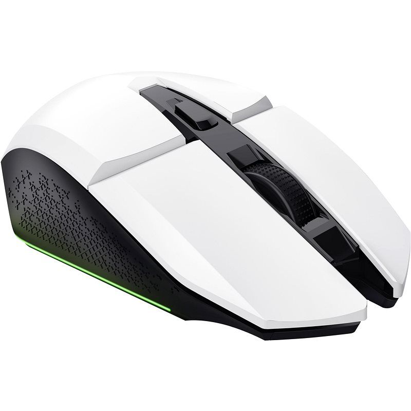 Mouse Trust GXT110W Felox cu fir, interfata USB 2.0, rezolutie maxima 6400 DPI, 6 butoane, alb