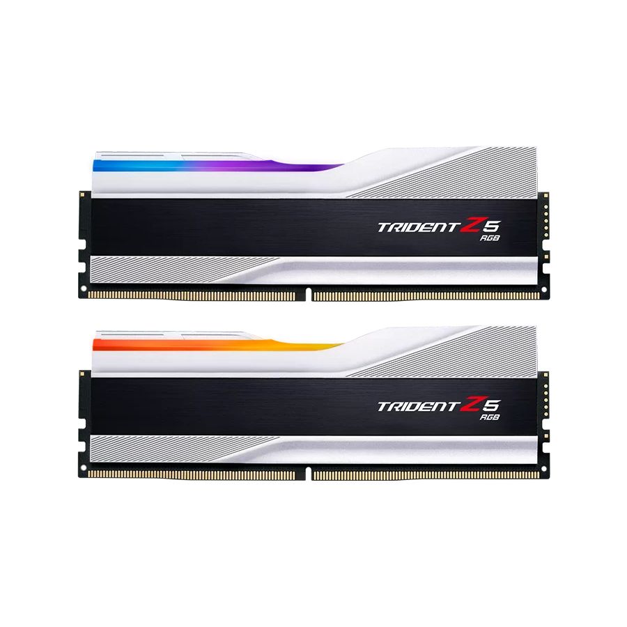 Memorie G.Skill Trident Z5 64 GB DDR5 6000 MHz CL32, kit 2 x 32 GB, XMP 3.0, Alb-negru, RGB