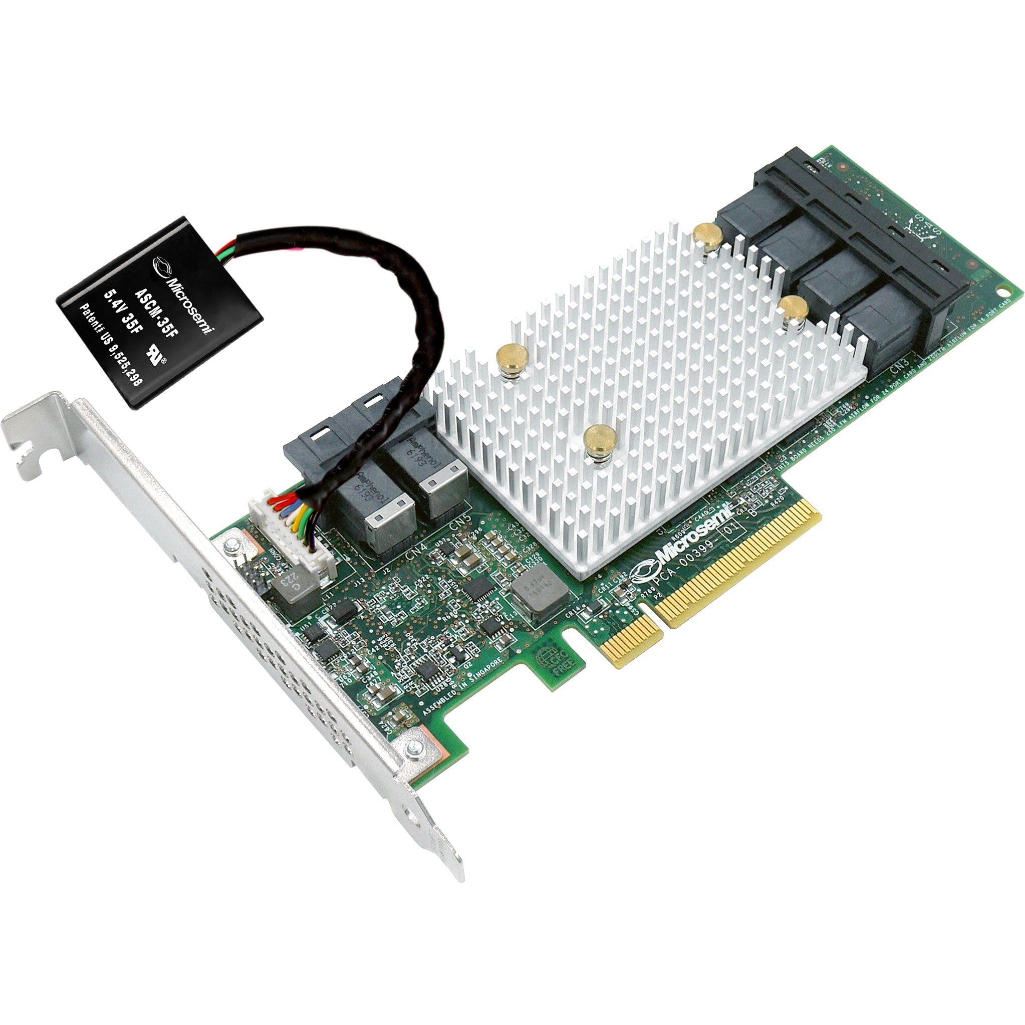 Adaptec SmartRAID 3258-16i /e 8GB SAS/NVMe 16 Port PCIe x8 24 Gbps Low Profile