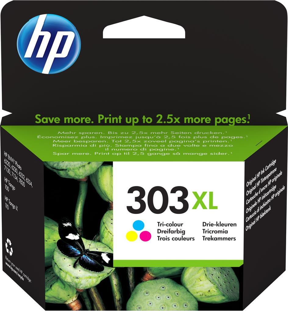 Cartus cerneala HP T6N03AE ,Color ,415 pagini ,Original (303XL)