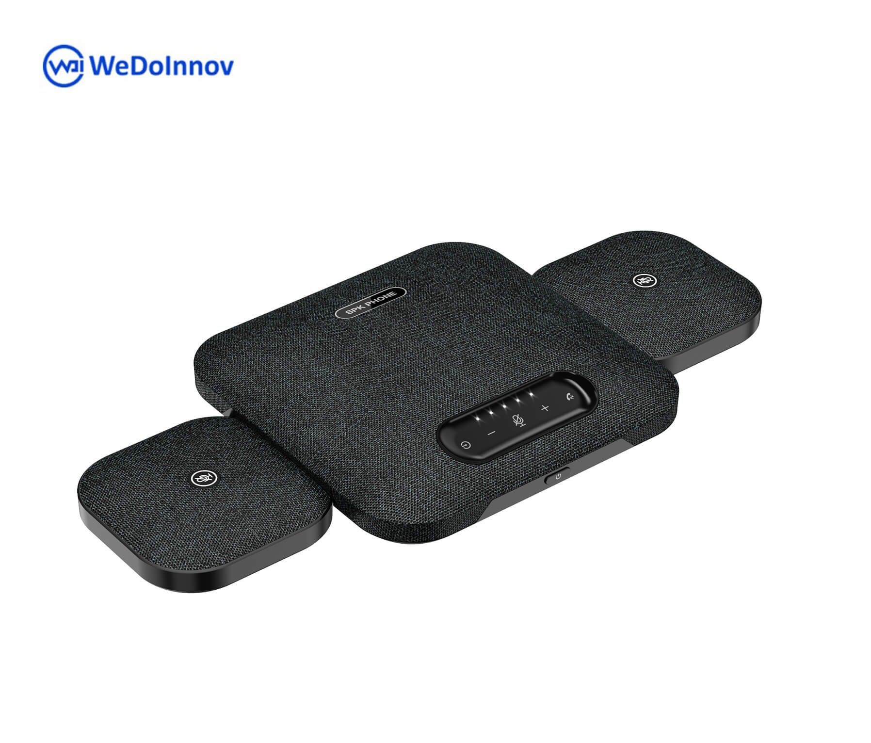 Speakerphone omnidirectional cu 2 microfoane de extensie EC-POD7, captare voce 10m, 10 ore de conversație