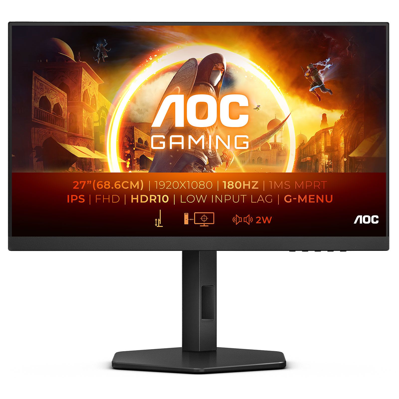 Monitor 27 inch AOC 27G4X 1920 x 1080 pixeli, 180 Hz