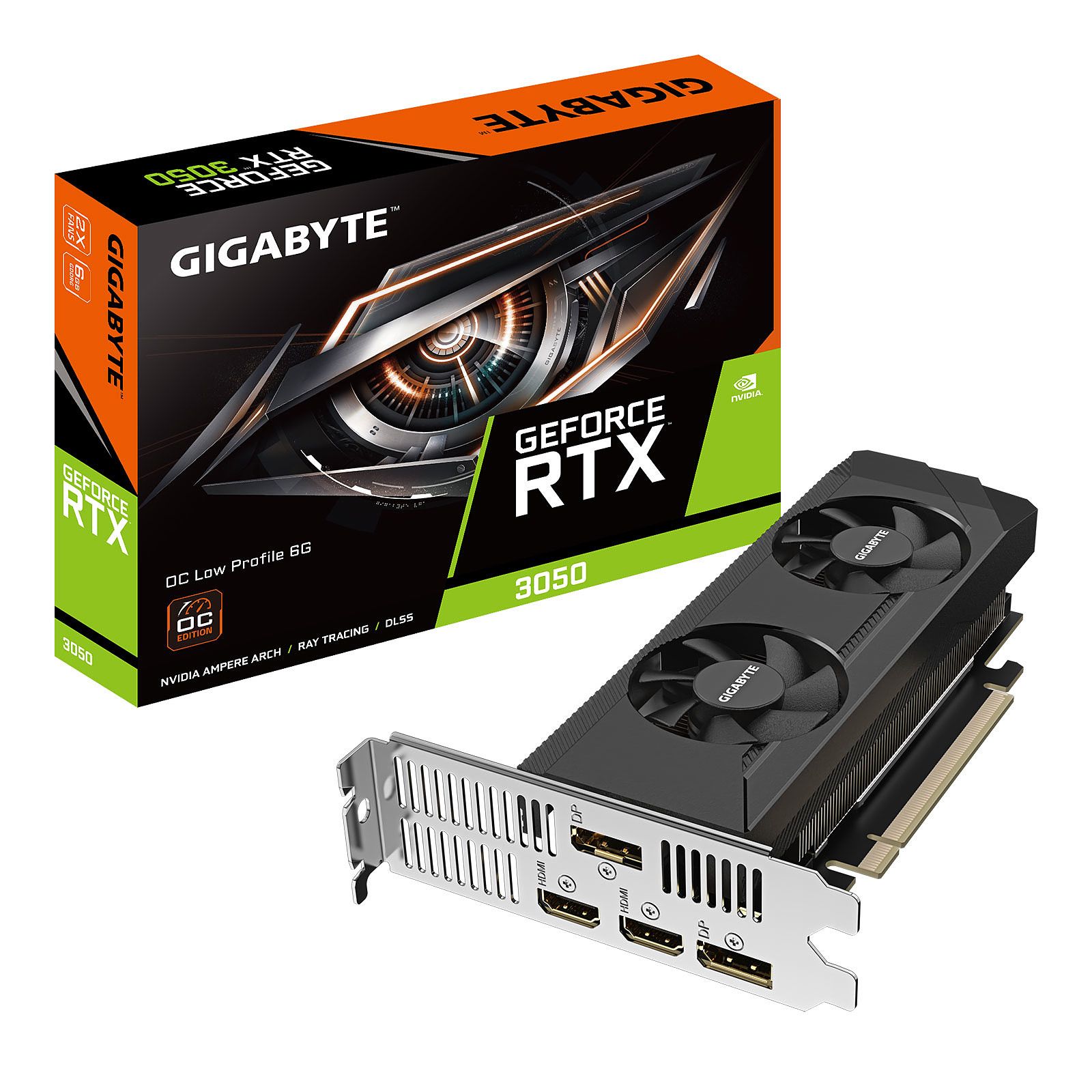 Placa video GIGABYTE GeForce RTX 3050 Low Profile OC 6 GB GDDR6 96 bit