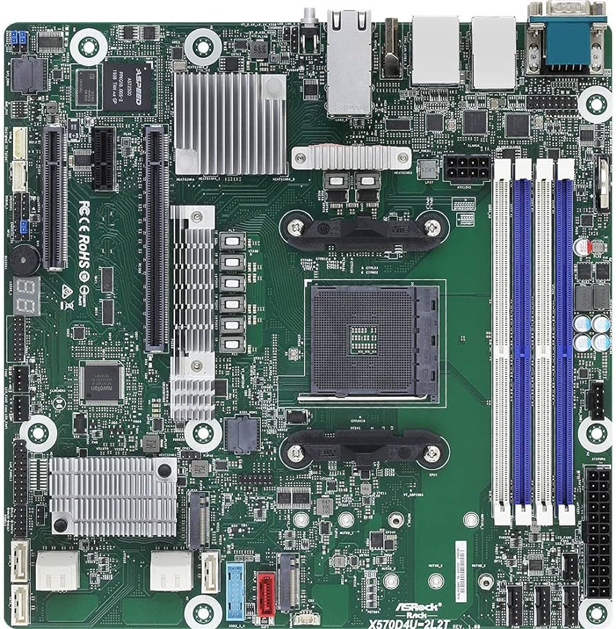 X570D4U-2L2T AM4 mAtx IPMI 2*10Gb Lan Broadcom - AMD Socket AM4 (Ryzen) - Micro/Mini/Flex-ATX