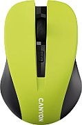 CANYON MW-1, Yellow 2.4GHz wireless optical mouse with 3 buttons, 800/1200/1600 DPI adjustable