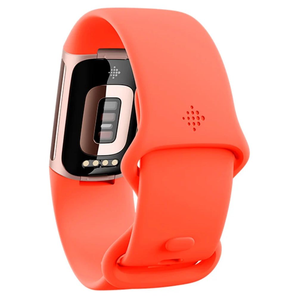 Fitbit Charge 6 OLED Wristband Activity Tracker coral/aluminium gold