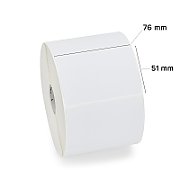 Label, Paper, 76x51mm Direct Thermal, Z-Perform 1000D, Uncoated, Permanent Adhesive, 25mm Core, Perforation