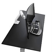 HX DESK SINGLE MONITORARM WHITE/42IN 9-19KG TILT 75 MIS-D 10Y W