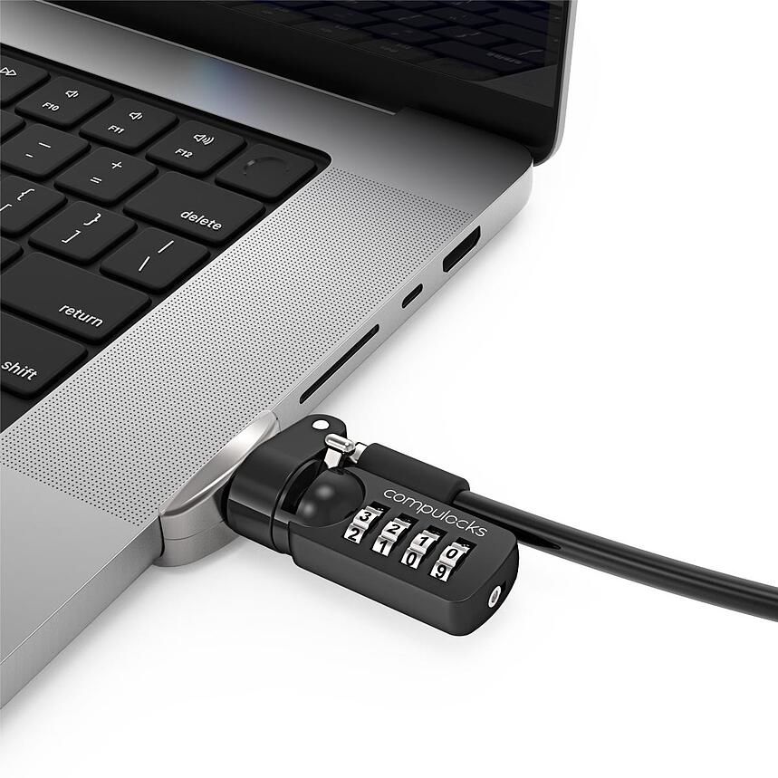 MACBOOK PRO 16-INCH 2021 LEDGE/LOCK ADAPTER W/ COMB.LOCK SILVER