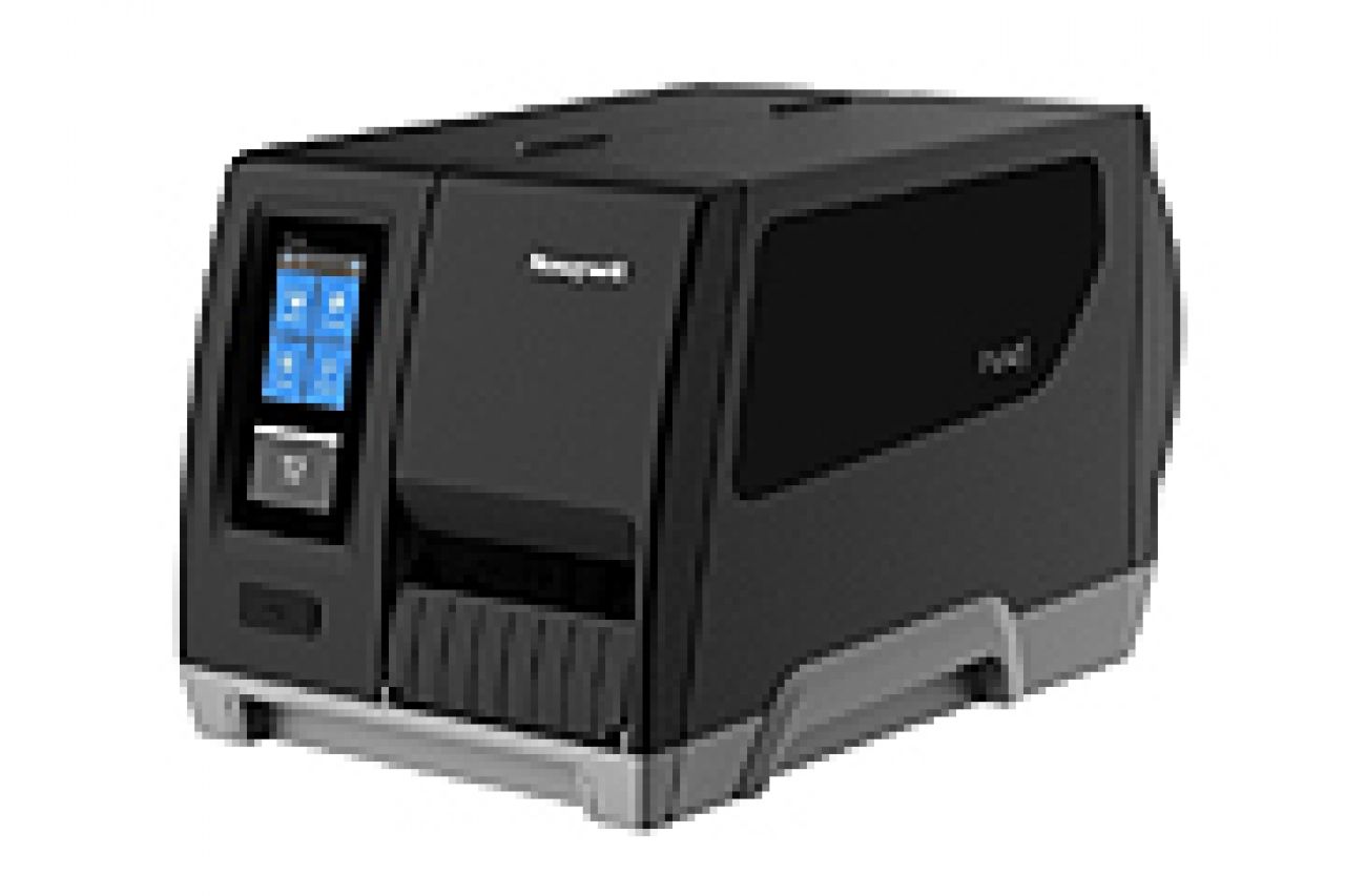 PM45 Compact, Icon Display, Ethernet, Fixed Hanger, Rewinder + label taken sense, TT, 203 DPI, No Power Cord
