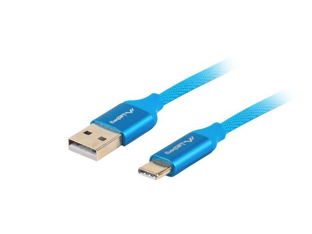 LANBERG USB-C(M)->USB-A(M)2.0 Kabel 1,0m PREMIUM QUICKCH.3.0