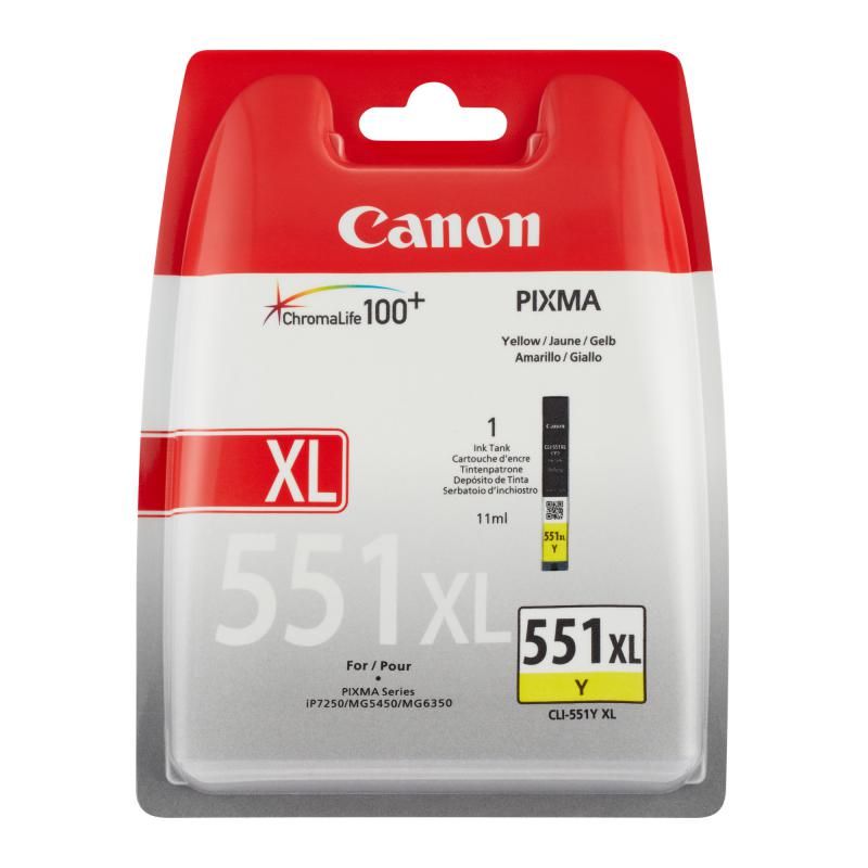 Cartus cerneala Canon BS6446B001AA ,Galben ,11 ml ,Original (CLI-551Yxl)
